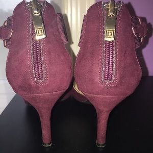 Burgundy 1-2” heels